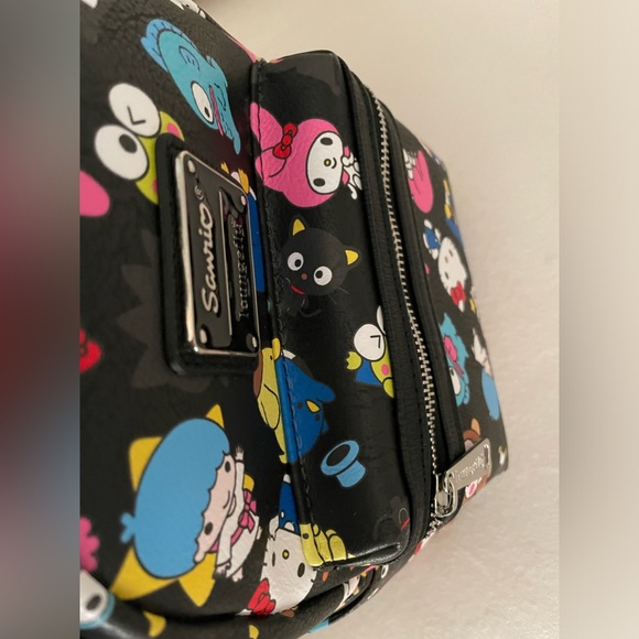 NWT Loungefly Sanrio Hello Kitty Backpack Black Multicolor - Picture 7 of 13